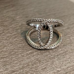 Designer Inspired Sterling Silver and CZ’s Size 7